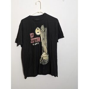 Led Zeppelin Zoso Hermit Black Graphic T-Shirt, Size: XL
